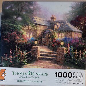 Thomas Kinkade New 1000 Piece Jigsaw Puzzle "Hollyhock House"